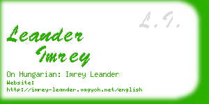 leander imrey business card